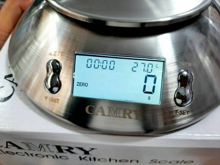 ترازو آشپزخانه کمریCamry مدل ۴۱۵۰ دارای دماسنج