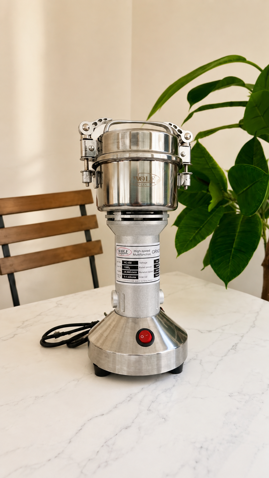 آسیاب حرفه ای صنعتی ولف 150 گرمی مدل wf1366