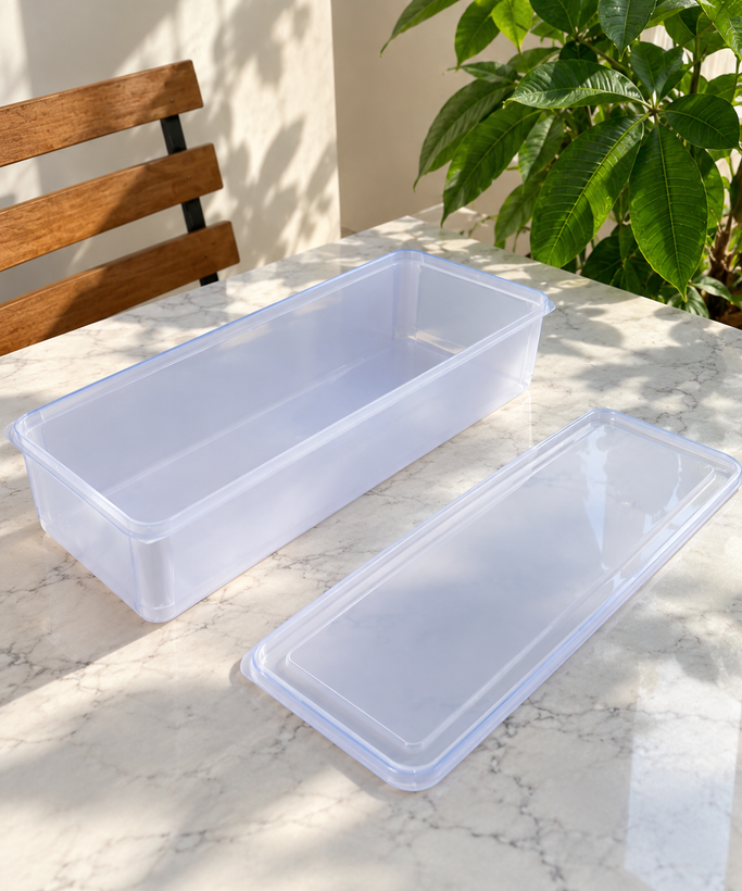 نگهدارنده فریزری آریا سام مستطیلی درب فشاری ابعاد 35x11.5x6