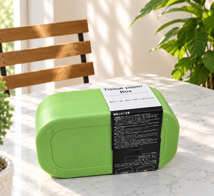 جعبه دستمال کاغذی رومیزی سبز مدل Tissue Paper Box