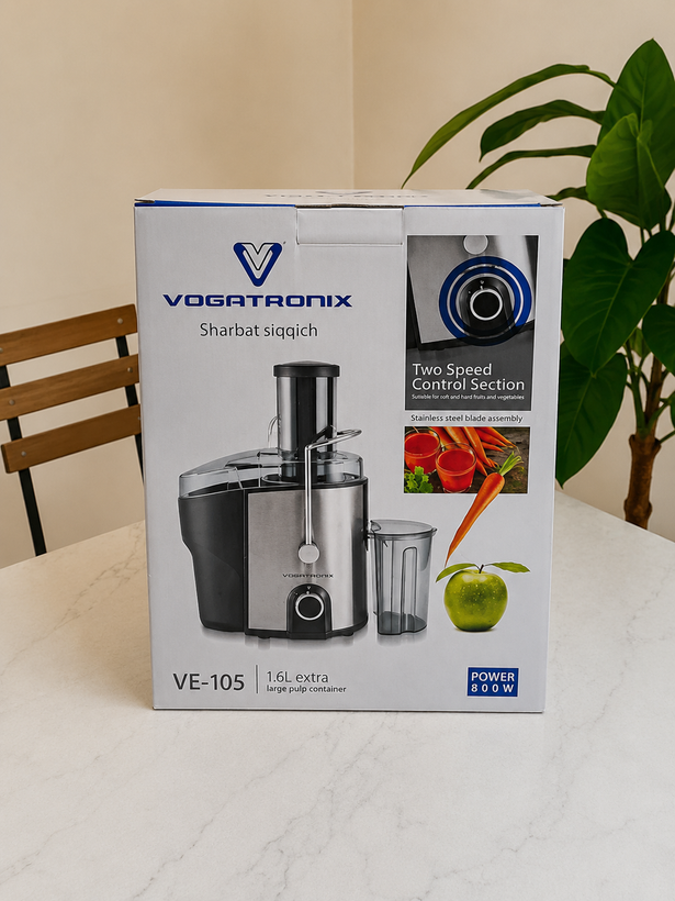 آبمیوهگیری تککاره VOGATRONIX ووگاترونیکس استیل مدل VE105